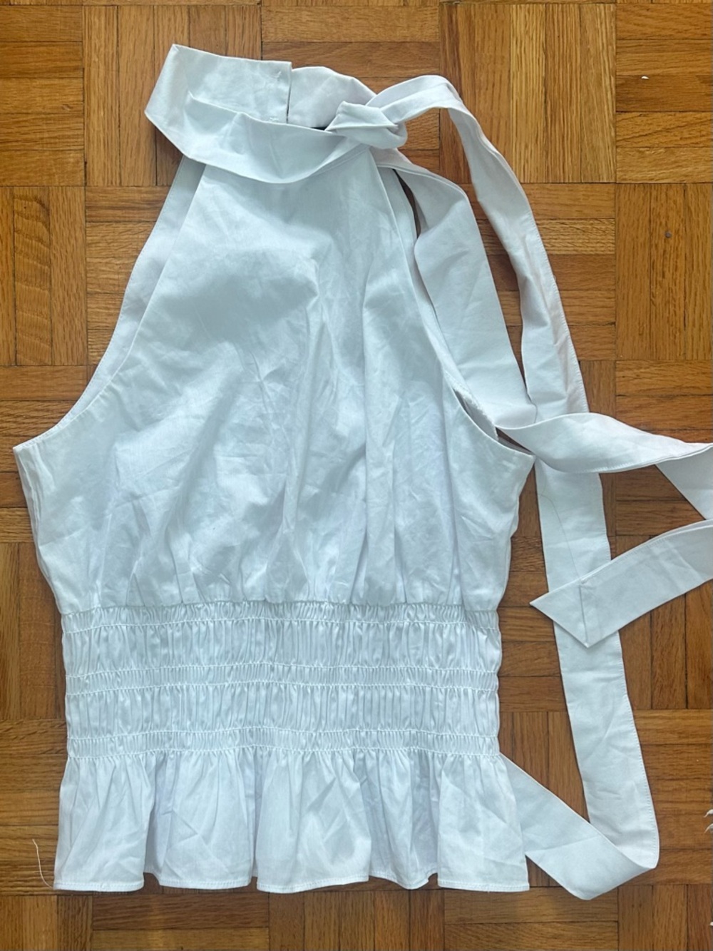 Dynamite White Tie-Back Halter Top